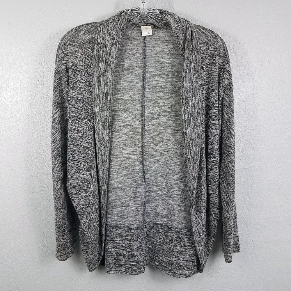 THX Women's Silver Open Front Cardigan Sweater